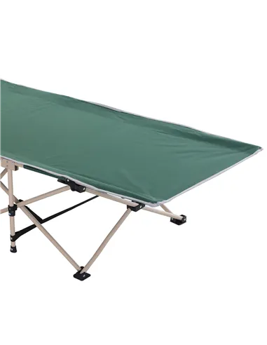 Outsunny Single Person Camping Bed Folding Cot Outdoor Patio Portable Military Sleeping Bed Travel Guest Leisure Fishing with Si