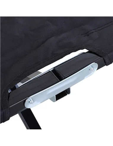 Outsunny Double Camping Cot Bed, with Bag - Black
