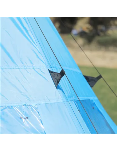 Outsunny 6 Men Tipi Tent with Carry Bag - Blue