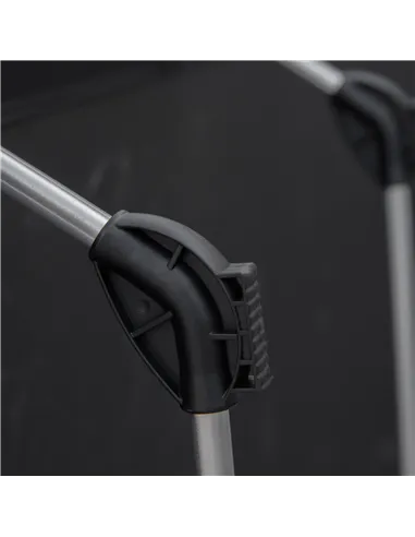 Outsunny Lightweight Camping Bed, Aluminium Portable Camp Cot w/ Strong Support 150kg and Carry Bag for Camping, Black