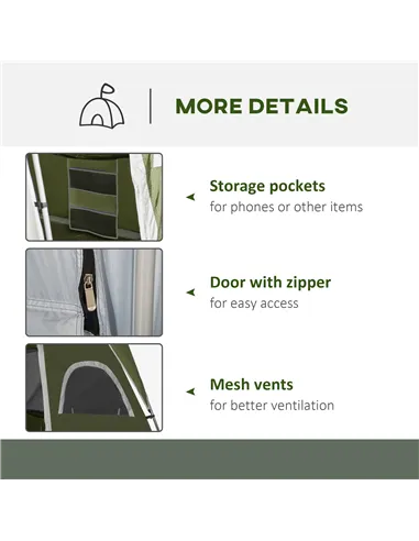 Outsunny Camping Tent, Family Tent 4-8 Person 2 Room, with Large Mesh Windows, Easy Set Up for Backpacking Hiking Outdoor, Green