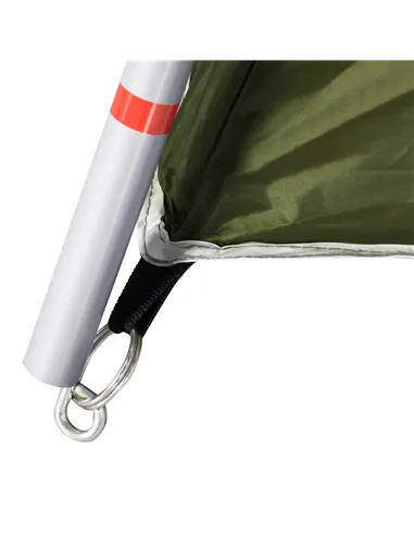 Outsunny Camping Tent, Family Tent 4-8 Person 2 Room, with Large Mesh Windows, Easy Set Up for Backpacking Hiking Outdoor, Green