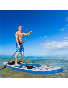 Outsunny 10.6' x 32" x 6" Inflatable Stand Up Paddle Board, Non-Slip & Ultra-Light Deck with ISUP Accessories, Adj Paddle, Pump, 2
