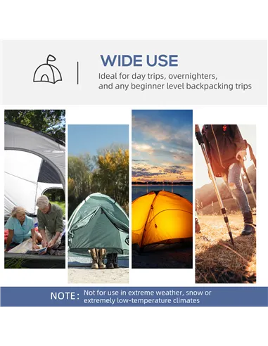 Outsunny Dome Tent for 6-8 Person, Camping Tent with 4 Zipped Mesh Doors, Removable Oxford Cloth, Lamp Hook, Portable Carry Bag,