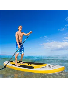 Outsunny 10' x 30" x 6" Inflatable Stand Up Paddle Board, Non-Slip & Ultra-Light Deck with ISUP Accessories, Adj Paddle, Backpac 2
