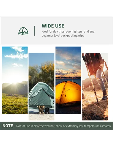 Outsunny 2 Person Camping Tent, Camouflage Tent with Zipped Doors, Storage Pocket, Portable Handy Bag, Dark Green