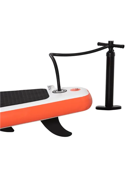 Outsunny 10'6" x 30" x 6" Inflatable Stand Up Paddle Board, Non-Slip Deck Board with Adj Paddle, ISUP Accessories and Carry Bag,