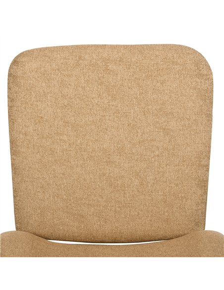 HOMCOM Bar Stools Set of 4, Linen-Touch Upholstered Bar Chairs, Kitchen Stools with Backs and Steel Legs for Dining Room, Light 