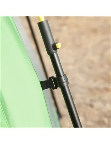 Outsunny 6 Person Pop Up Camping Tent, 2-Tier Design Backpacking Tent with 4 Windows 2 Doors Portable Carry Bag for Fishing Hiki