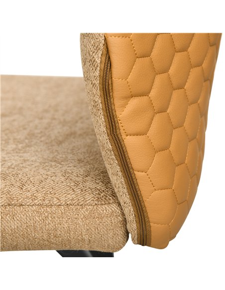 HOMCOM Bar Stools Set of 4, Linen-Touch Upholstered Bar Chairs, Kitchen Stools with Backs and Steel Legs for Dining Room, Light 