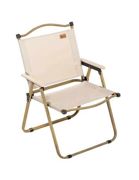 Outsunny Camping Chair for Adults, Lightweight Folding Chair, Portable Chair for Camping, Fishing, Beach and Outdoor Travel, Kha