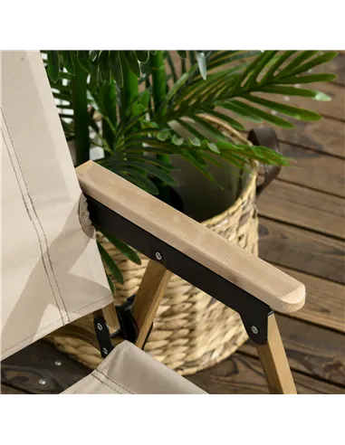 Outsunny Camping Chair for Adults, Lightweight Folding Chair, Portable Chair for Camping, Fishing, Beach and Outdoor Travel, Kha