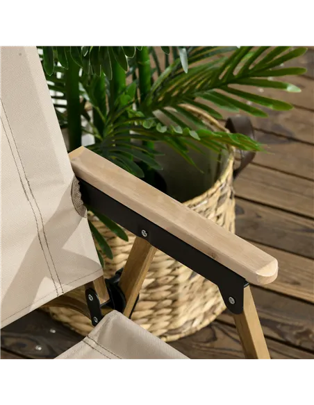 Outsunny Camping Chair for Adults, Lightweight Folding Chair, Portable Chair for Camping, Fishing, Beach and Outdoor Travel, Kha
