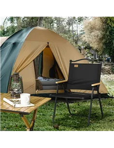 Outsunny Camping Chair for Adults, Lightweight Folding Chair, Portable Chair for Camping, Fishing, Beach and Outdoor Travel, Bla 2