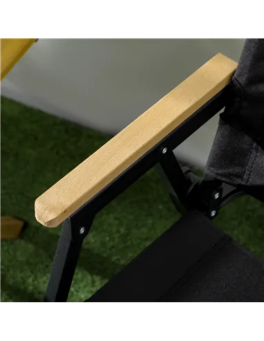 Outsunny Camping Chair for Adults, Lightweight Folding Chair, Portable Chair for Camping, Fishing, Beach and Outdoor Travel, Bla