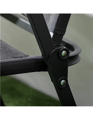 Outsunny Camping Chair for Adults, Lightweight Folding Chair, Portable Chair for Camping, Fishing, Beach and Outdoor Travel, Bla