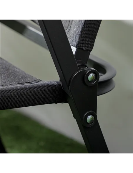 Outsunny Camping Chair for Adults, Lightweight Folding Chair, Portable Chair for Camping, Fishing, Beach and Outdoor Travel, Bla