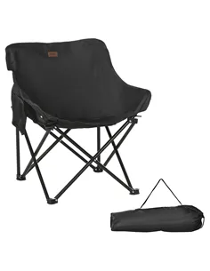Outsunny Camping Chair, Lightweight Folding Chair with Carrying Bag and Storage Pocket, Perfect for Festivals, Fishing, Beach an