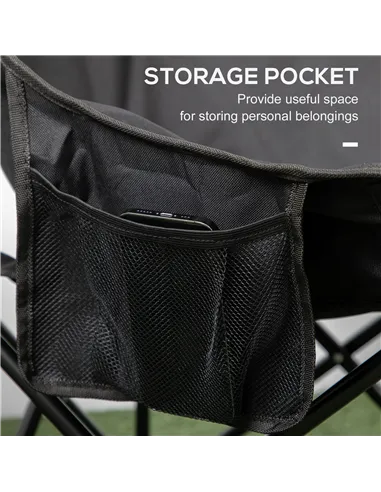 Outsunny Camping Chair, Lightweight Folding Chair with Carrying Bag and Storage Pocket, Perfect for Festivals, Fishing, Beach an