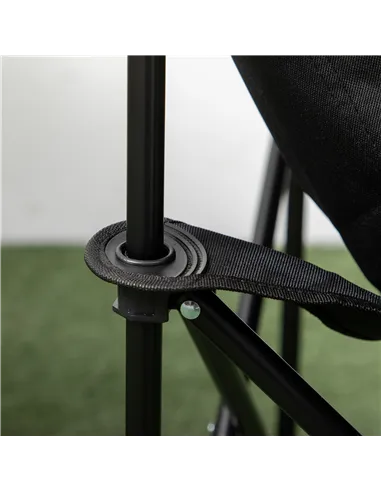 Outsunny Camping Chair, Lightweight Folding Chair with Carrying Bag and Storage Pocket, Perfect for Festivals, Fishing, Beach an