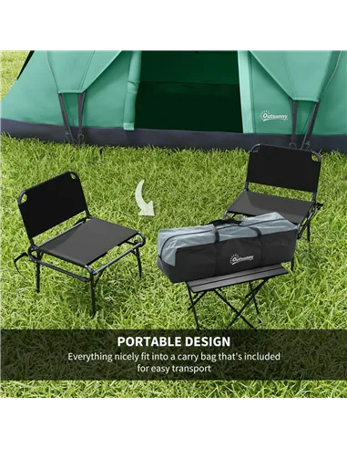 Outsunny 5-6 Man Dome Camping Tent - Dark Green