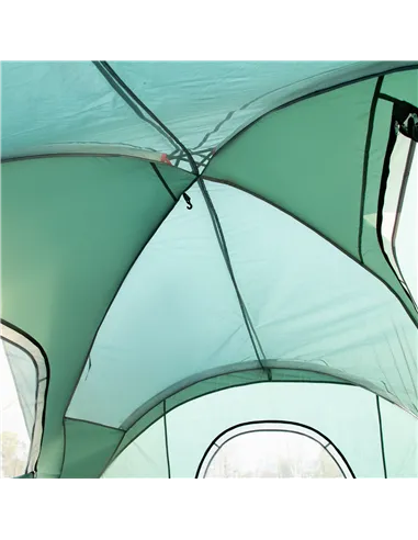 Outsunny 5-6 Man Dome Camping Tent - Dark Green