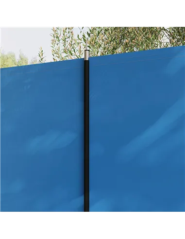 Outsunny 4 Pole Camping Windbreaks, Beach Wind Shield Shelter with Carry Bag and Steel Poles, Outdoor Caravan Privacy Shield, 54