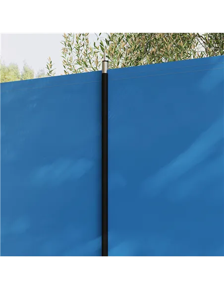 Outsunny 4 Pole Camping Windbreaks, Beach Wind Shield Shelter with Carry Bag and Steel Poles, Outdoor Caravan Privacy Shield, 54