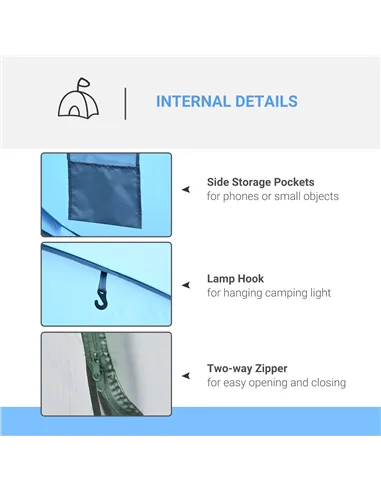 Outsunny 4 Person Pop-up Camping Tent Family Tent with Ground Sheet, 4 Windows and Portable Carry Bag for Beach Outdoor Trip, Sk