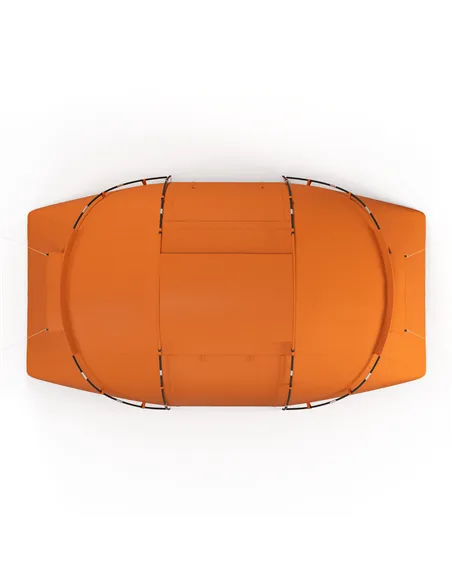 Outsunny 4-6 Man Camping Tent with Living Area and 2 Bedrooms, Hiking Sun Shelter, UV Protection Tunnel Tent, Orange