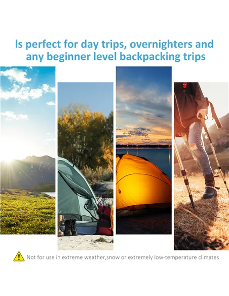 Outsunny 4-8 Person Camping Tent Family Tent with 2 Room, Mesh Windows, Easy Set Up for Backpacking, Hiking, Outdoor, Blue