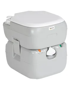 Outsunny Portable Toilet for Adults, 22L Camping Toilet with Seat, Lid and Anti-Leak Handle Pump, Outdoor Travel Toilet with Det
