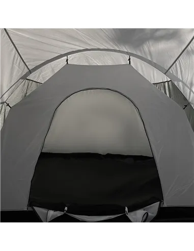 Outsunny 6-9 Man Tent with Bedrooms and Living Room, Accessories Included, Dark Grey