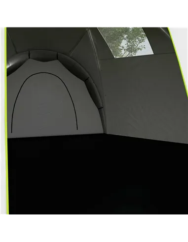 Outsunny 6-9 Man Tent with Bedrooms and Living Room, Accessories Included, Green