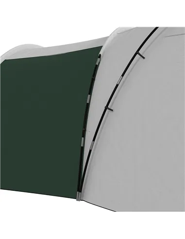 Outsunny 6-9 Man Tent with Bedrooms and Living Room, Accessories Included, Green
