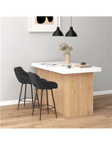 HOMCOM Set of Two Velvet-Feel Bar Stools - Grey