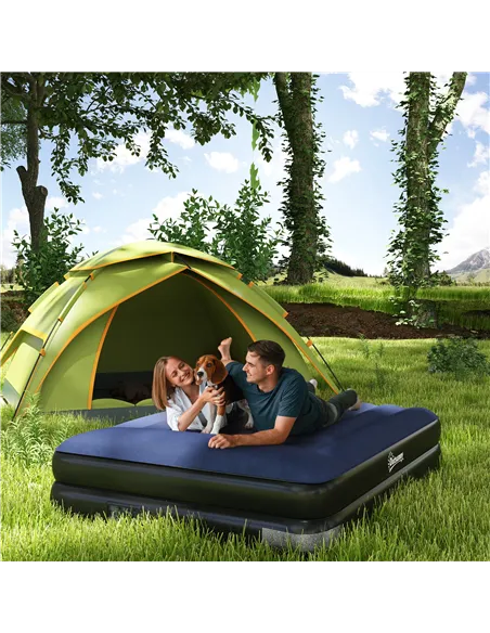 Outsunny King-Size Air Bed, with Built-in Electric Pump and Carry Bag