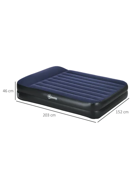 Outsunny King-Size Air Bed, with Built-in Electric Pump and Carry Bag