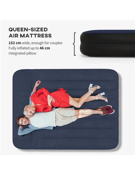 Outsunny King-Size Air Bed, with Built-in Electric Pump and Carry Bag