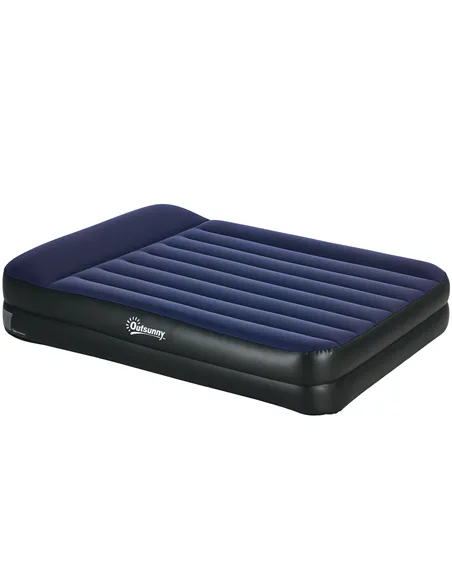 Outsunny King-Size Air Bed, with Built-in Electric Pump and Carry Bag