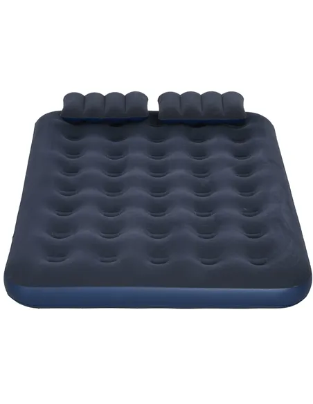 Outsunny Inflatable King Size Air Bed, with Built-In Hand Pump - Blue