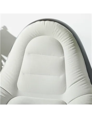 Outsunny Inflatable Tub Chair and Footstool, Grey