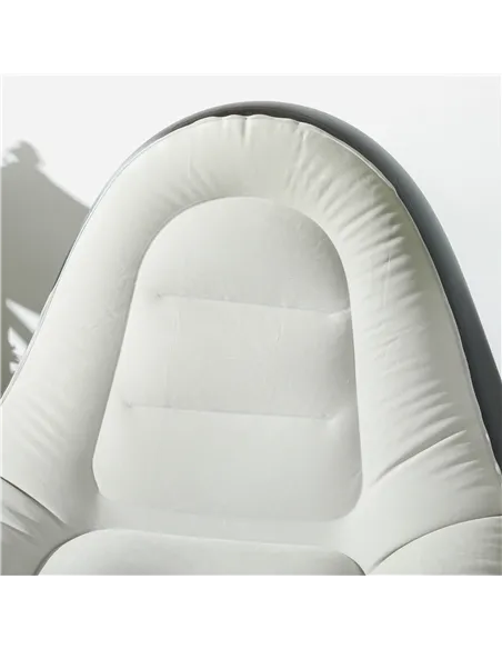 Outsunny Inflatable Tub Chair and Footstool, Grey