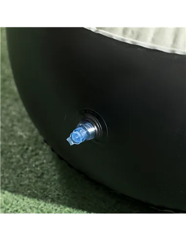 Outsunny Inflatable Tub Chair and Footstool, Grey