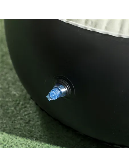 Outsunny Inflatable Tub Chair and Footstool, Grey