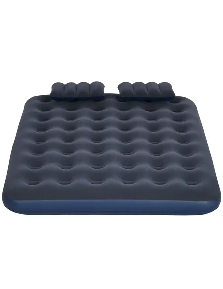 Outsunny Inflatable Double Air Bed, with Hand Pump - Blue