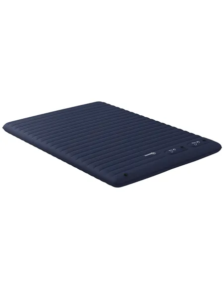 Outsunny Double Inflatable Mattress, with Built-In Pump - Blue