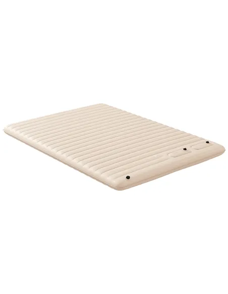 Outsunny Double Inflatable Mattress, with Built-In Pump - White