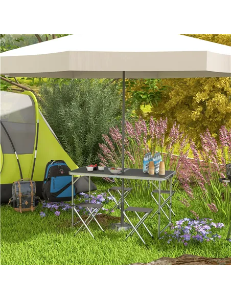 Outsunny Four-Person Foldable Aluminium Picnic Set