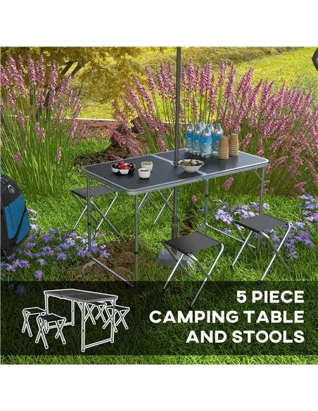 Outsunny Four-Person Foldable Aluminium Picnic Set